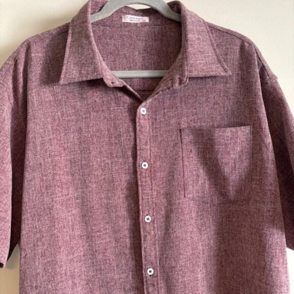 COOFANDY festive button-down short sleeve shirt XXL - Picture 3 of 4